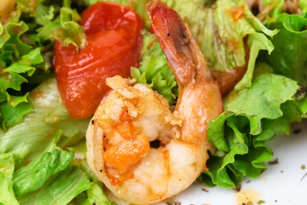 Delicious warm seafood salad. — Stock Photo, Image