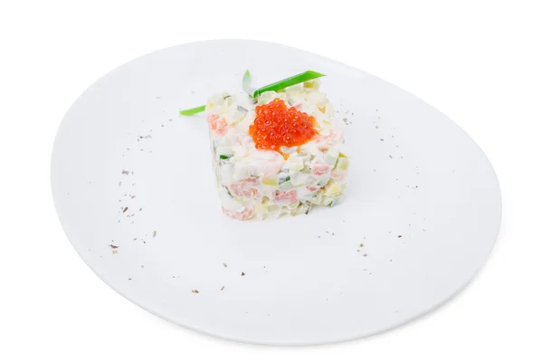 Traditonal russian salad olivier. — Stock Photo, Image