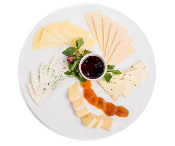 Delizioso piatto di formaggi italiani . — Foto Stock
