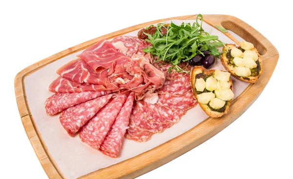 Traditionele Toscaanse antipasto schotel. — Stockfoto