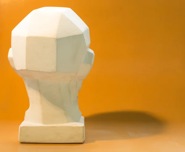 Tutorial primitive plaster head model. — Stock Photo, Image