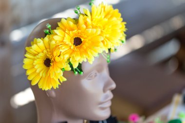 Ayçiçeği çiçek kafa bandı