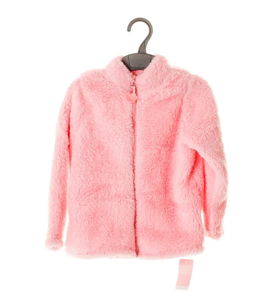 Veste rose en fausse fourrure pour filles . — Photo