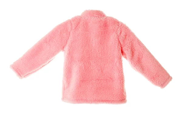 Roze faux fur jas voor meisjes. — Stockfoto