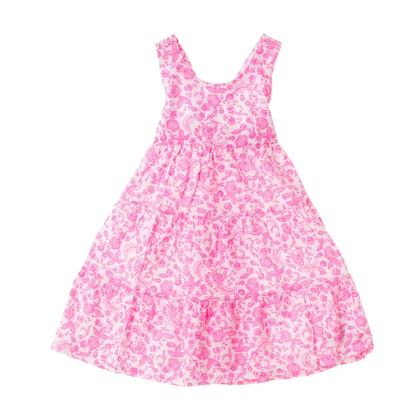 Pink dress with floral pattern. — Stock Photo, Image