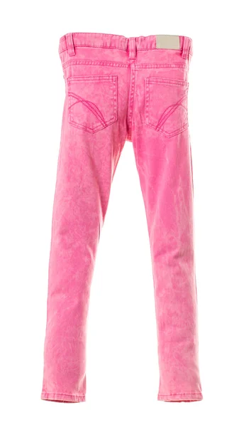 Детские розовые джинсы . — стоковое фото
