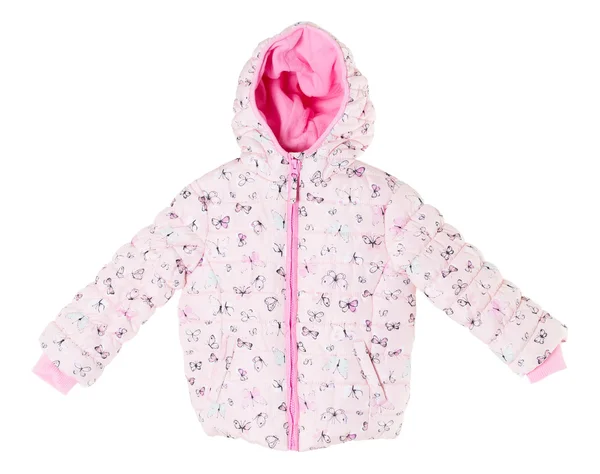 Bright children's pink winter jacket. — Stock Photo, Image