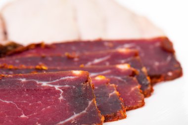 Lezzetli karışık et tabağı portre.