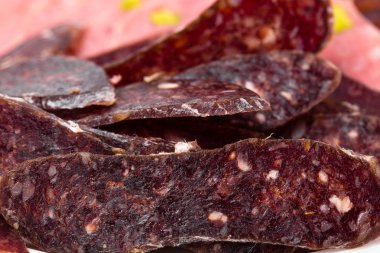 Lezzetli karışık et tabağı portre.