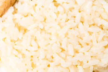 Pişmiş pirinç closeup.