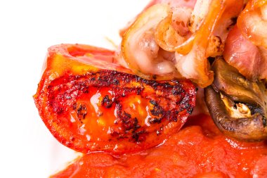 Geleneksel İngiliz kahvaltısı portre.