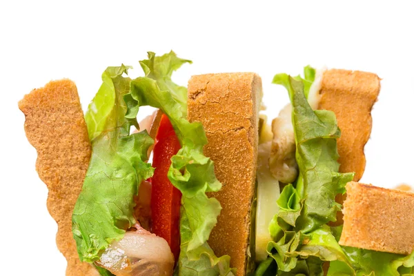 Tradycyjnego grilla club sandwich z kurczaka. — Zdjęcie stockowe
