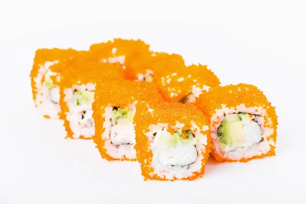 Вкусный суши-ролл со снежным крабом . — стоковое фото