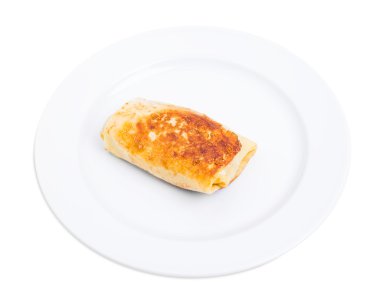 Rus gözleme ile domuz eti forcemeat dolması.