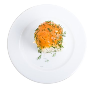 Ukraynalı sarımsaklı ekmek taze dereotu ile.