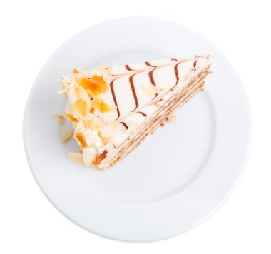 Ceviz ve badem lezzetli pasta.