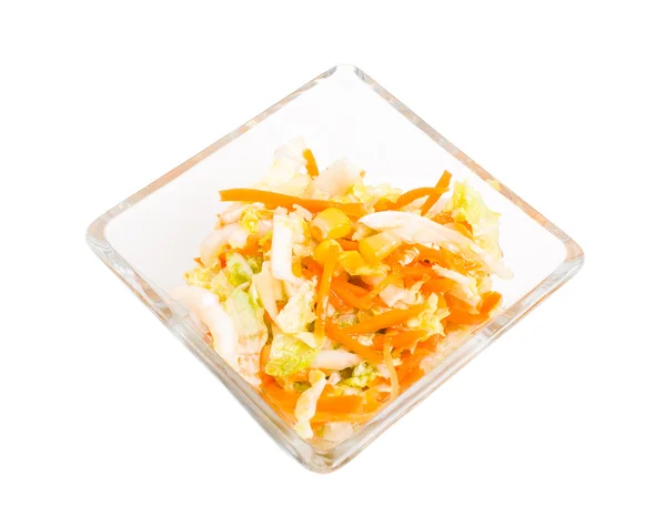 Friss káposztasaláta-saláta, kukorica. — Stock Fotó