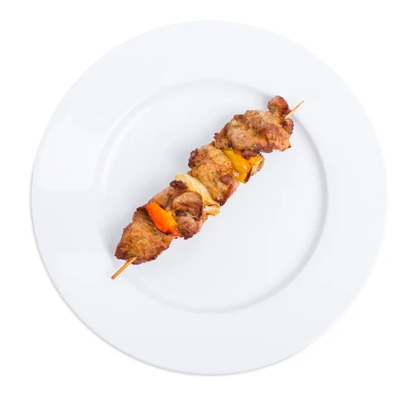 Grilled pork shish kebab with paprika. — Stock Photo, Image