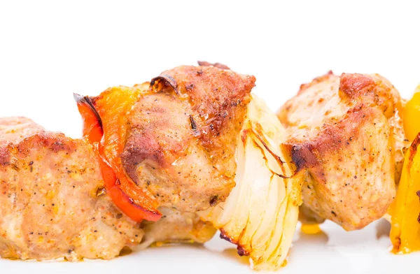 Grilled pork shish kebab with paprika. — Stock Photo, Image