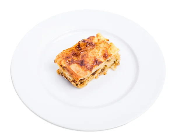 Torta al forno con carne di maiale forcemeat . — Foto Stock