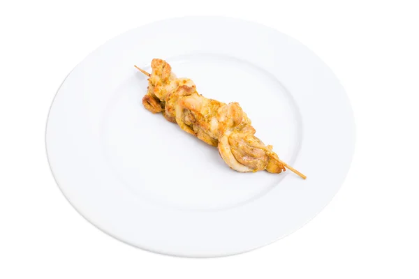 Grilled chicken fillet shish kebab. — Stock Photo, Image