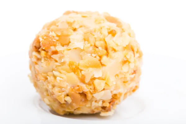 White chocolate candy with crumbled biscuit. — Stock Photo, Image