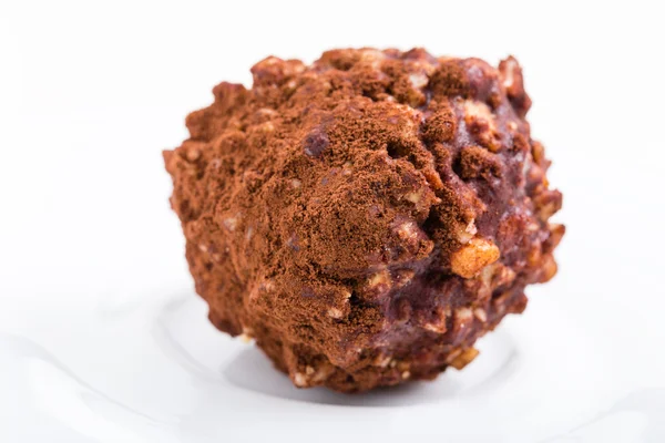 Läckra choklad godis med nötter. — Stockfoto