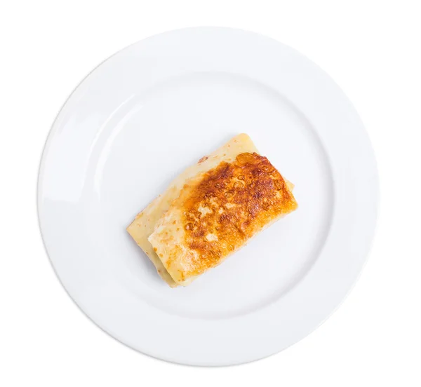 Russian pancake stuffed with pork forcemeat. Stock Picture