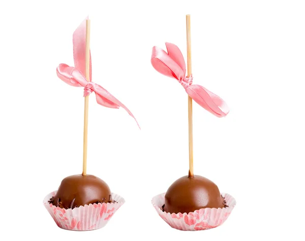 Deliciosos caramelos glaseados con chocolate . — Foto de Stock