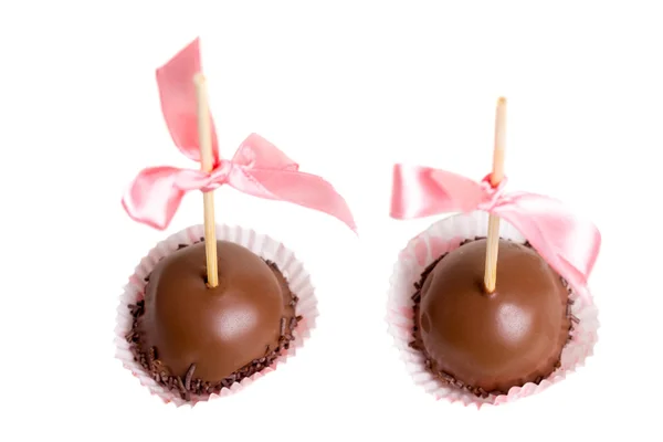 Deliciosos caramelos glaseados con chocolate . —  Fotos de Stock