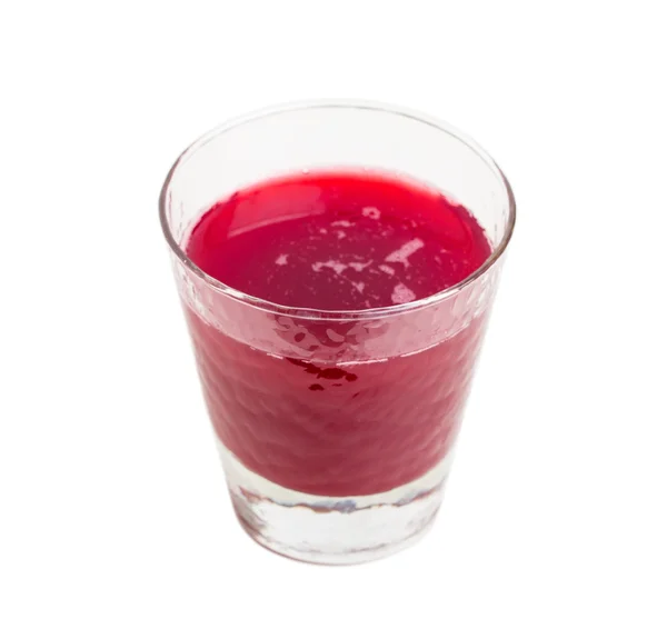 Glas met cherry gelei. — Stockfoto