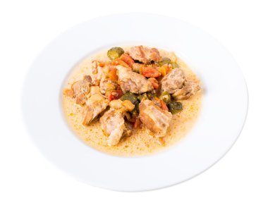 Sebzeli fırında domuz eti.