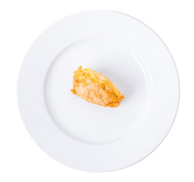 Lezzetli hırpalanmış tavuk fileto.