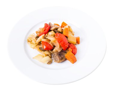 Pişmiş sebze karışımı.