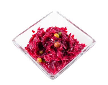 Pancar salatası yeşil bezelye ile.