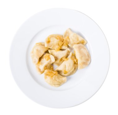 Ukraynalı köfte vareniki patates püresi ile.