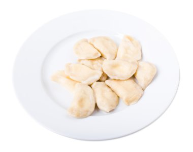 Ukraynalı köfte vareniki süzme peynir ile.