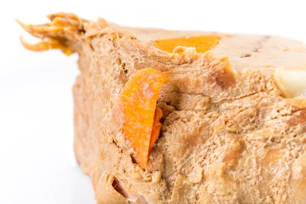 Kızarmış biftek ile havuç dolması.