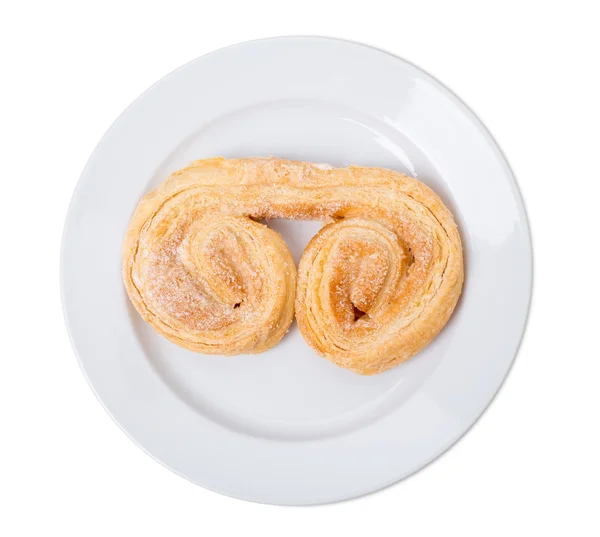 Galleta de hojaldre enrollada con azúcar . —  Fotos de Stock