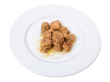 Demlenmiş Domuz filetosu soğan ile.