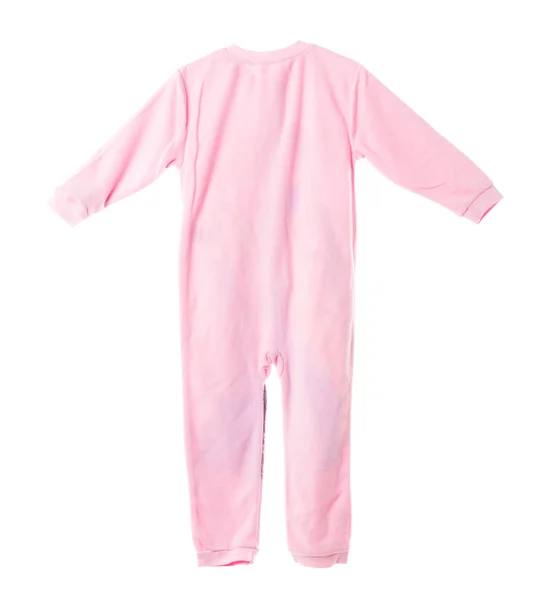 Roze fleece pyjama's. Achterzijde. — Stockfoto