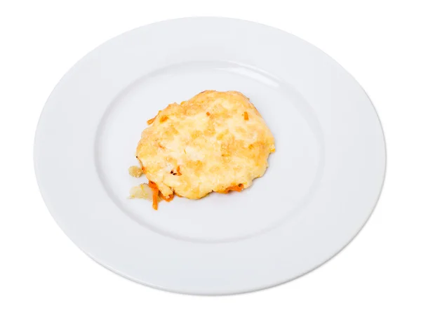 Vegetarian potato cutlet with cheese. — Stock Photo, Image