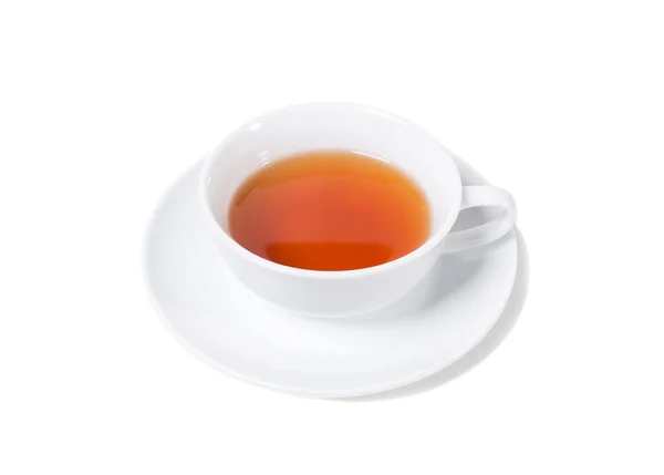 Porcelanowa filiżanka aromatycznej herbaty czarnej. — Zdjęcie stockowe