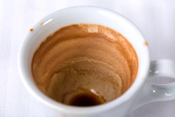 Крупним планом чашка еспресо після кави . — стокове фото