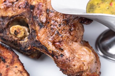 Lezzetli ızgara kuzu eti fileto.