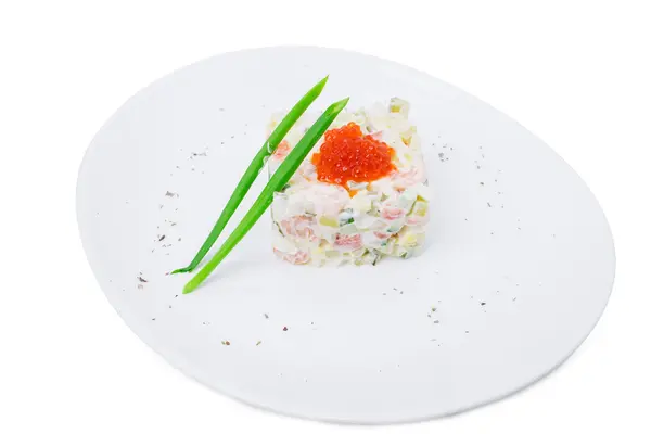 Salade russe traditionnelle olivier . — Photo