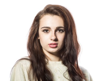 Çiller ile genç güzel model portresi.