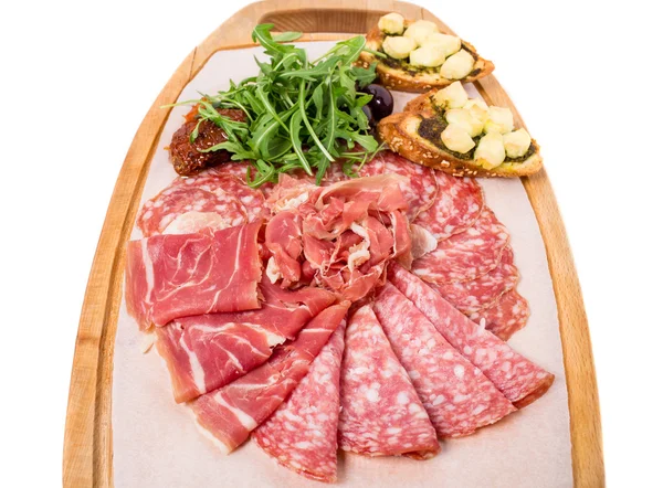 Traditional tuscan antipasto platter. — Stock Photo, Image
