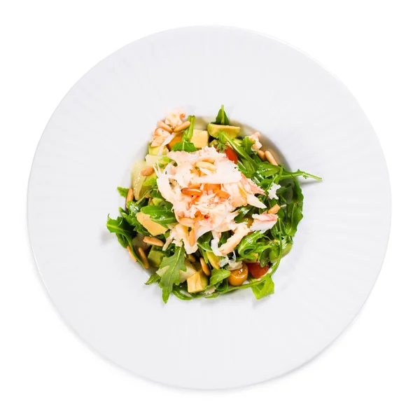 Insalata di granchio con pomelo e rucola . — Foto Stock