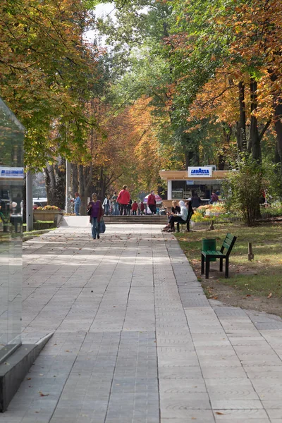 Katedrális Park Sikátora Pushkin Street Közelében Chisinau Moldovai Köztársaság 2020 — Stock Fotó